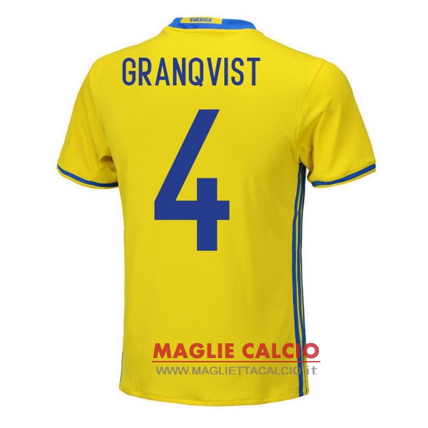 nuova maglietta svezia 2018 granqvist 4 prima